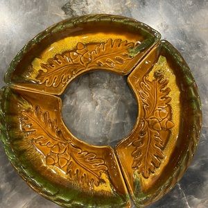California Pottery # 269 Circular Hors d’oeuvre Dishes Tray